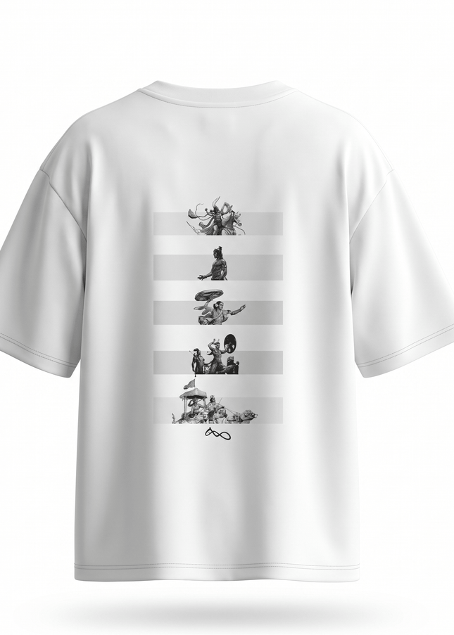 Mahabharat : Printed Oversized T-Shirt - Peepri