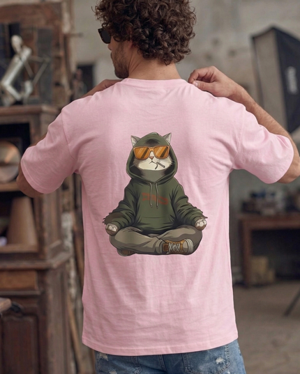 Cat Merchandise :  Printed Oversized T-Shirt