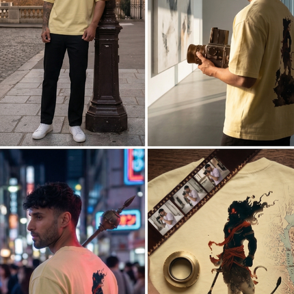 Lord Hanuman : Printed Oversized T-Shirt
