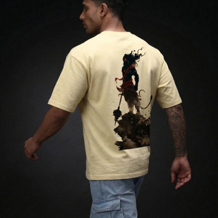 Lord Hanuman : Printed Oversized T-Shirt