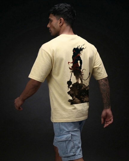 Lord Hanuman : Printed Oversized T-Shirt