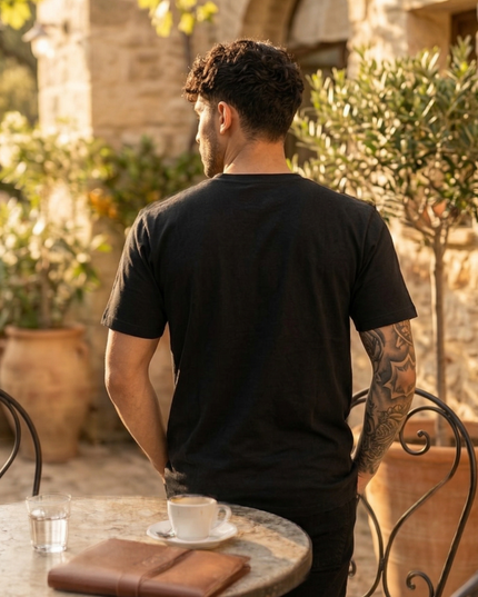 Burger Logo : Thread Embroidery Oversized T-Shirt