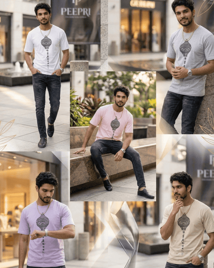 Lord Hanuman Gada : Printed Oversized T-Shirt - Peepri