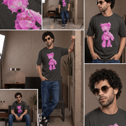 Good Boy Teddy : Printed Oversized T-Shirt - Peepri