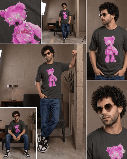 Good Boy Teddy : Printed Oversized T-Shirt - Peepri