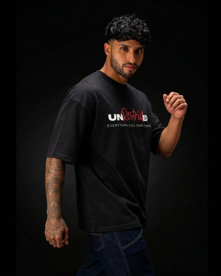 Unrestricted - Bike Lovers : Printed Oversized T-Shirt