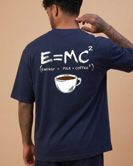 Coffee Lover : Printed Oversized T-Shirt