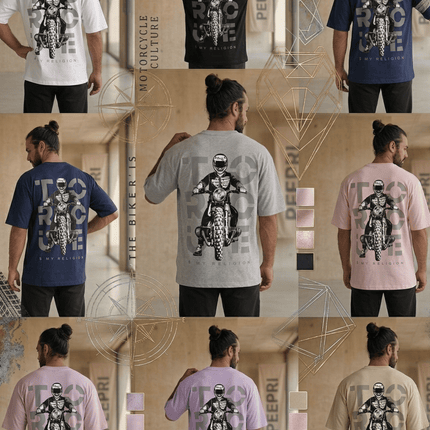 Bike Love Torque : Printed Oversized T-Shirt - Peepri