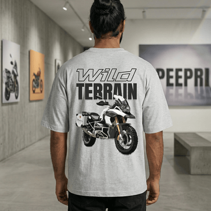 Bike Love Wild Terrain : Printed Oversized T-Shirt - Peepri