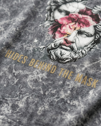 Monkey Mix : Acid Washed Oversized T-Shirt | 100% Heavyweight Cotton | Relaxed Fit Unisex Tee - Peepri