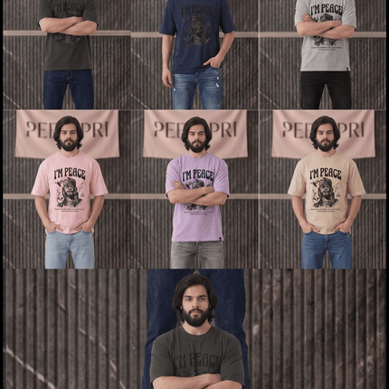 I am Peace : Printed Oversized T-Shirt - Peepri