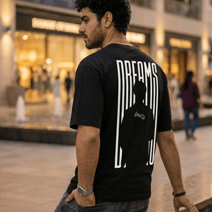 Man With Dreams : Printed Oversized T-Shirt - Peepri