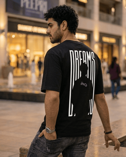 Man With Dreams : Printed Oversized T-Shirt - Peepri