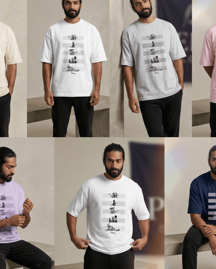Mahabharat : Printed Oversized T-Shirt - Peepri