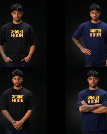 Awara Hoon : Printed Oversized T-Shirt