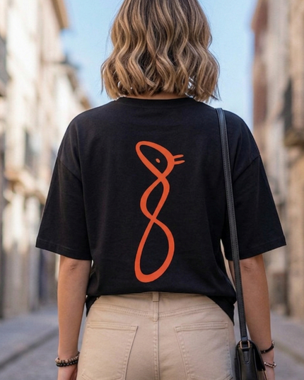Noir Muse Printed Oversized T-Shirt