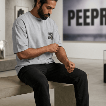 Bike Love Wild Terrain : Printed Oversized T-Shirt - Peepri