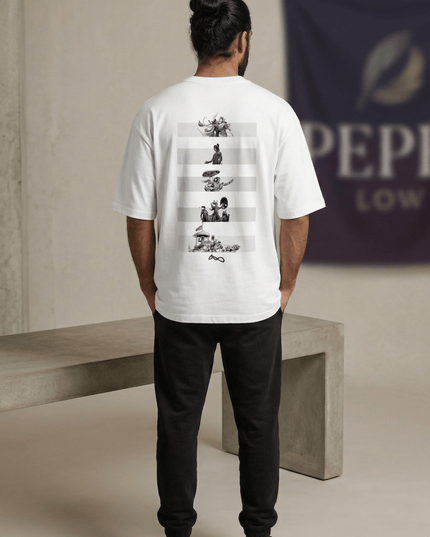 Mahabharat : Printed Oversized T-Shirt - Peepri