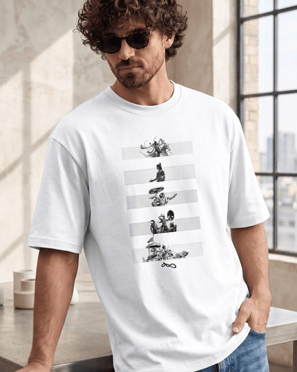 Mahabharat : Printed Oversized T-Shirt - Peepri