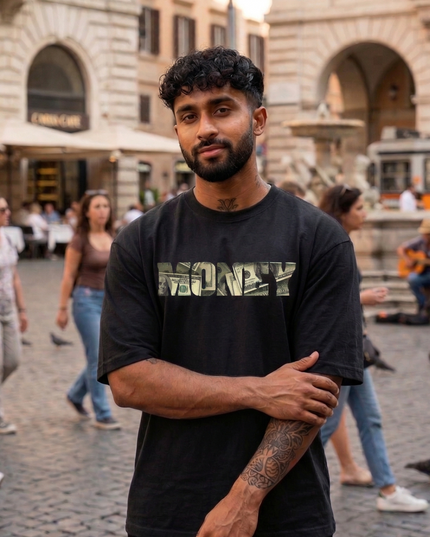 The Peepri "Money" Print Oversized Streetwear T-Shirt