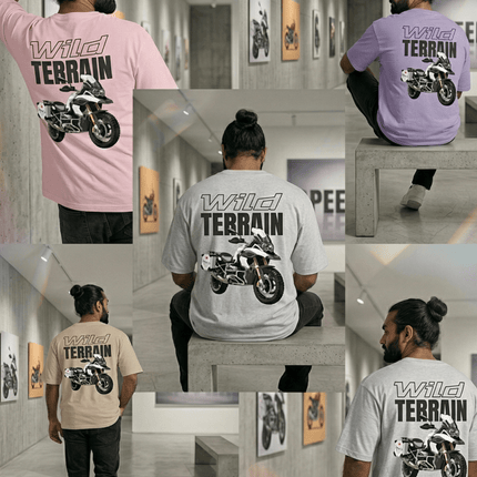 Bike Love Wild Terrain : Printed Oversized T-Shirt - Peepri