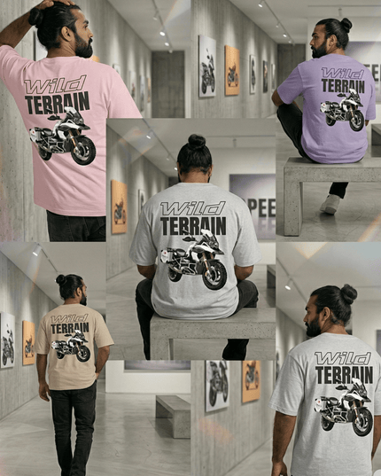 Bike Love Wild Terrain : Printed Oversized T-Shirt - Peepri