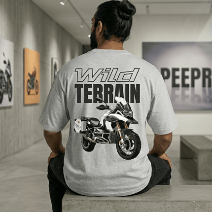 Bike Love Wild Terrain : Printed Oversized T-Shirt - Peepri
