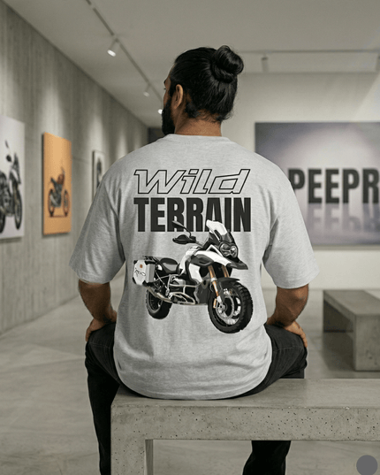 Bike Love Wild Terrain : Printed Oversized T-Shirt - Peepri