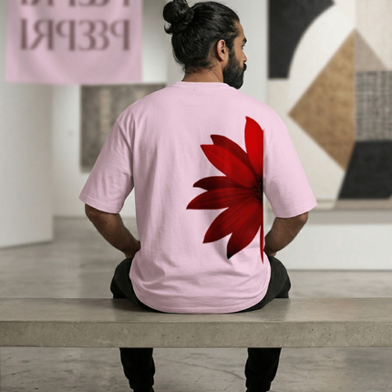 Vibes : Graphic Oversized T-Shirt – White | 100% Cotton | Relaxed Fit Unisex Tee - Peepri