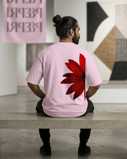 Vibes : Graphic Oversized T-Shirt – White | 100% Cotton | Relaxed Fit Unisex Tee - Peepri