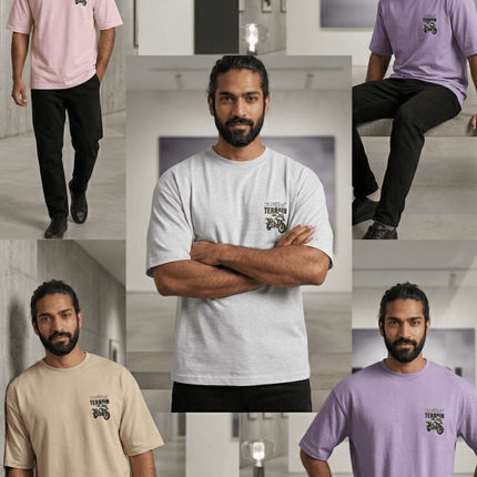 Bike Love Torque : Printed Oversized T-Shirt - Peepri