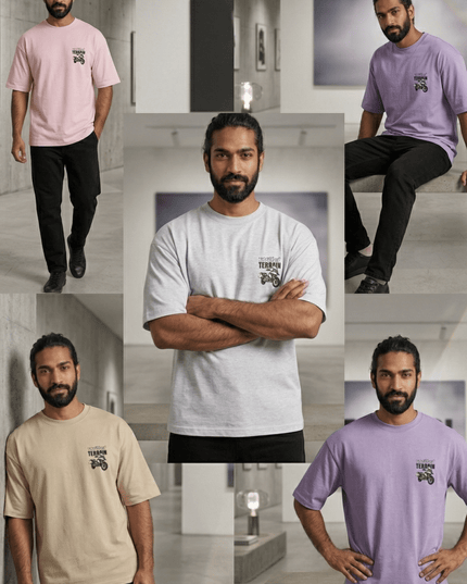 Bike Love Torque : Printed Oversized T-Shirt - Peepri