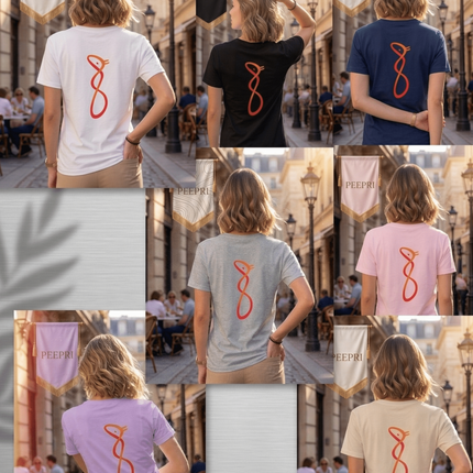 Rainbow Hair Girl : Graphic Oversized T-Shirt – White | 100% Cotton | Relaxed Fit Unisex Tee - Peepri