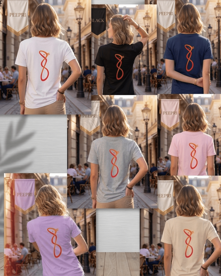 Rainbow Hair Girl : Graphic Oversized T-Shirt – White | 100% Cotton | Relaxed Fit Unisex Tee - Peepri