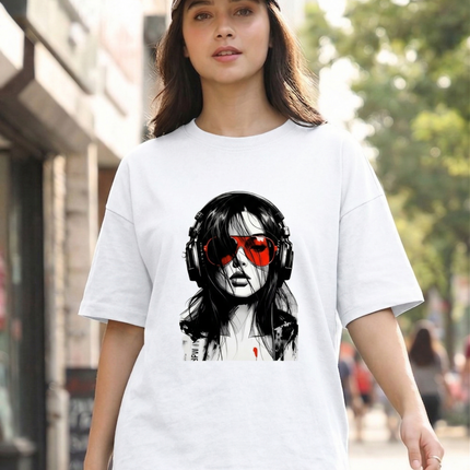 Long Hair Girl : Crimson Gaze Portrait