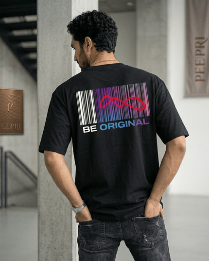 Be Original Official Logo : Printed Oversized T-Shirt - Peepri