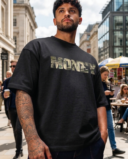 The Peepri "Money" Print Oversized Streetwear T-Shirt