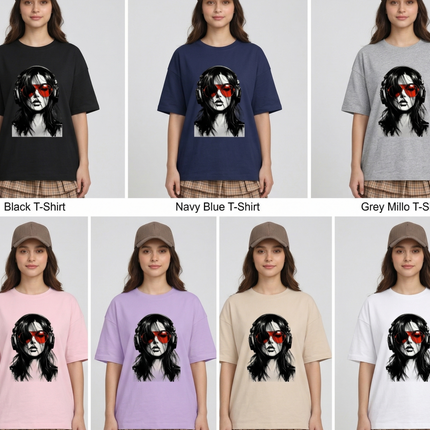 Long Hair Girl : Crimson Gaze Portrait