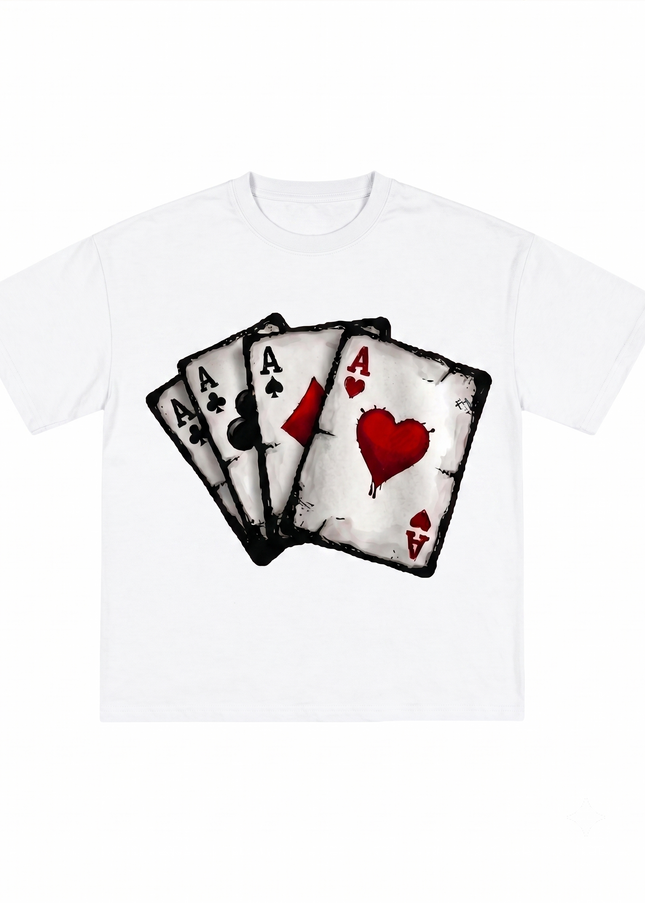 Ace Card : Printed Oversized T-Shirt