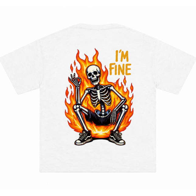 I'M Fine : Printed Oversized T-Shirt