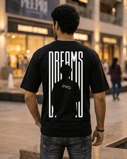 Man With Dreams : Printed Oversized T-Shirt - Peepri