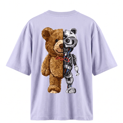 Teddy cum Robot : Printed Oversized T-Shirt - Peepri