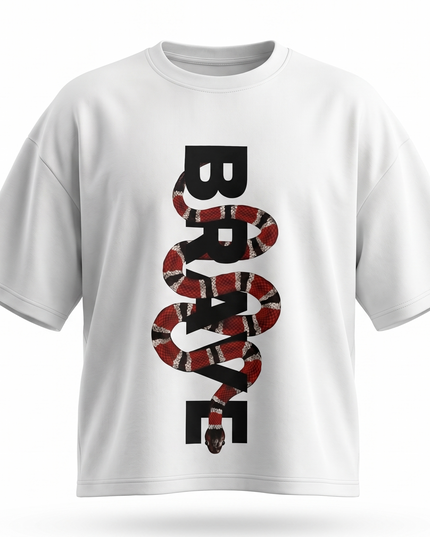 Brave Printed Oversized T-Shirt