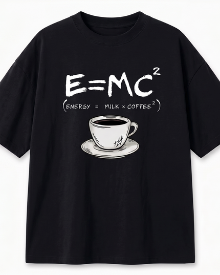 Coffee Lover : Printed Oversized T-Shirt