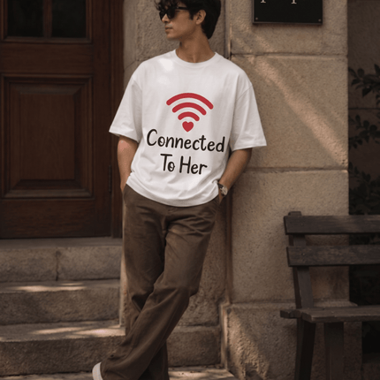 Connected : Printed Oversized T-Shirt - Peepri