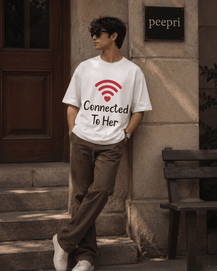 Connected : Printed Oversized T-Shirt - Peepri