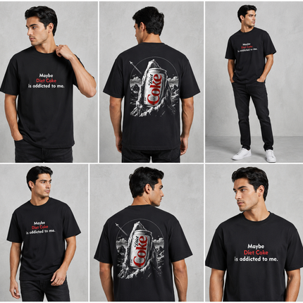 Diet Coke: Printed Oversized T-Shirt