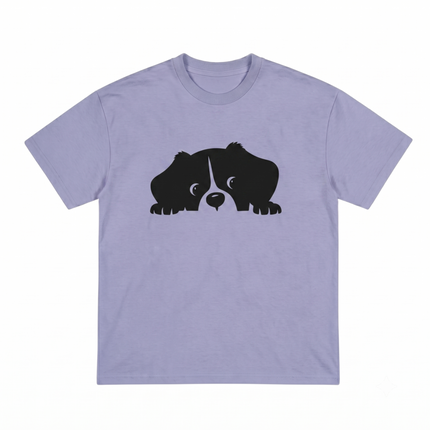 Hiding Dog : Printed Oversized T-Shirt