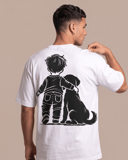 Dog Lover : Printed Oversized T-Shirt - Peepri
