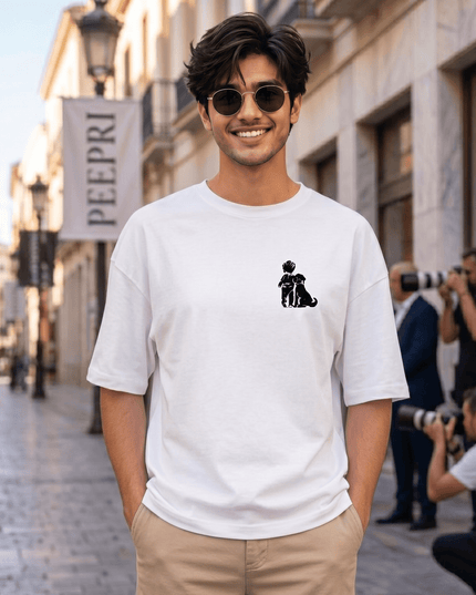 Dog Lover : Printed Oversized T-Shirt - Peepri